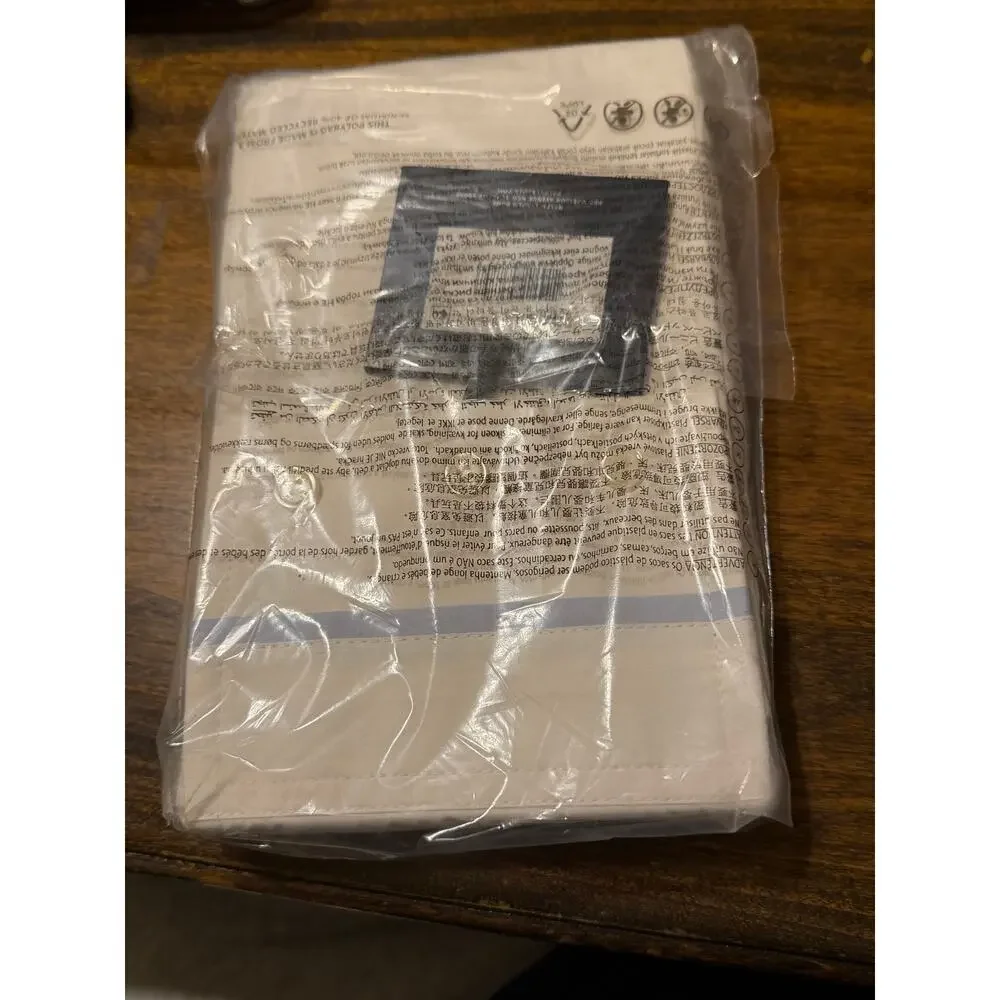 Ralph Lauren Polo Organic Cotton Standard Pillow Sham Sky Blue Trim NWT